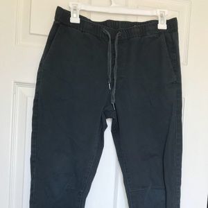 Black canvas jogger pants